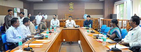koppal dc naleen athul meeting with officers