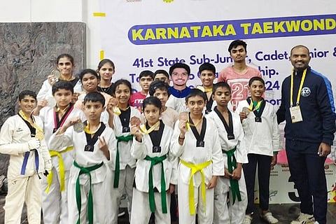 Achievement of Madikeri students in Taekwondo