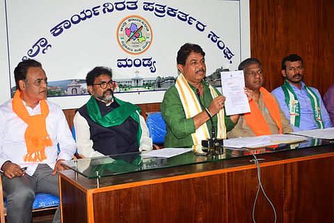 Assembly Opposition Leader R. Ashok press conference Mandya