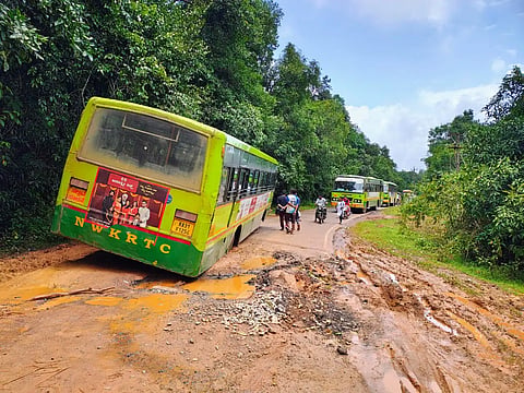 Bus struck