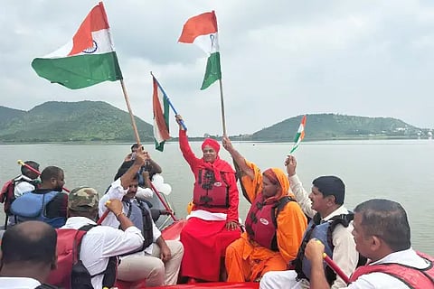 Channagiri, Sulekere, flag hoisting,