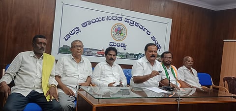 Congress press conference Mandya