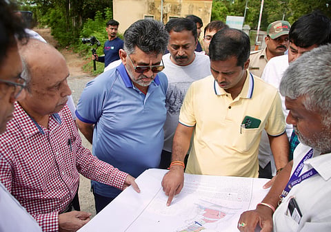 Construction of amusement park in KRS Mandya