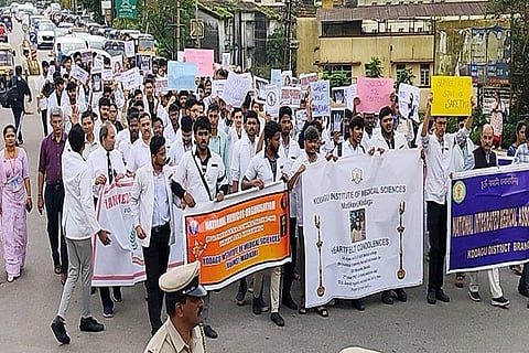 Doctors also protest in Madikeri