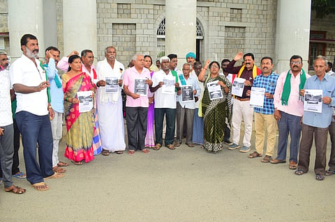 Farmers union, CITU protest Mandya