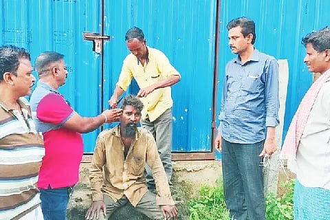 Haircut to a mentally retarded person