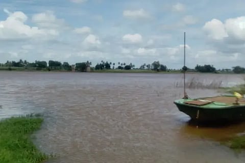 Heavy water flowing into Krishna