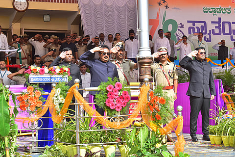 Independence day celebration Minister Chaluvarayaswamy speech Mandya