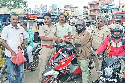 It is mandatory to wear a helmet and ride a bike