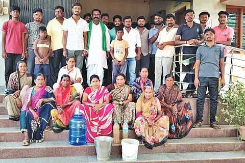 Protest demanding supply of clean drinking water