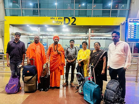 Swamiji went Delhi by goa