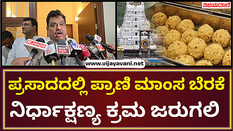 If animal meat is mixed in Tirumala prasad, strict action should be taken