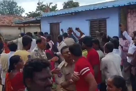 rape accused house fire