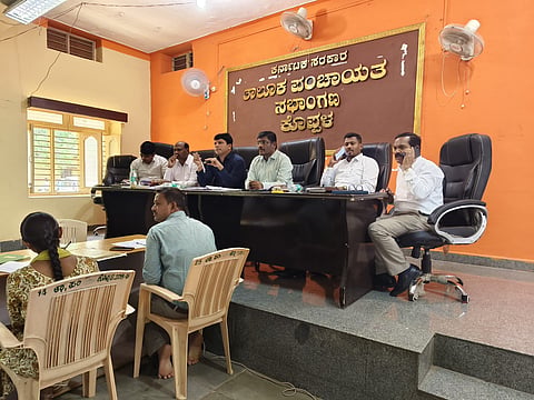 international democracy day celebration koppal dc naleen athul meeting