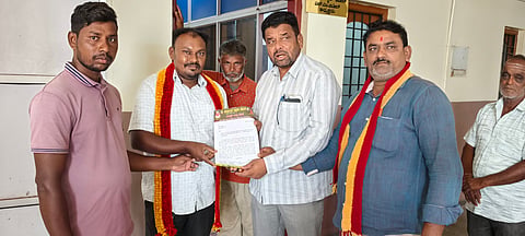 koppal karave workers memorandum cmc president amxada patel