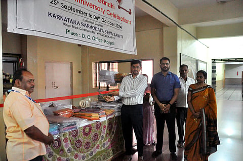 koppal dc naleen athul khadi selling store ingratiation