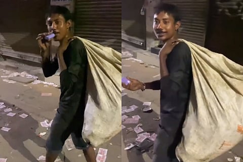 A young man earning 1.5 lakhs by selling garbage