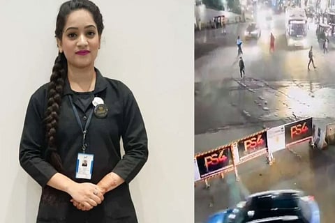 Hyderabad Women run over by RTC bus in Madhapur