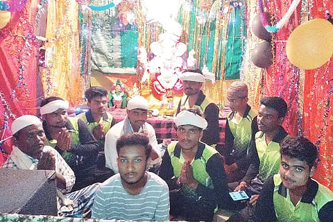 Installation of Ganapati by Muslim youth