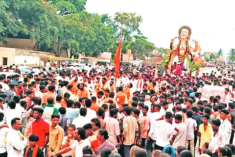 Installation of Ganesha idols at various places with devotion