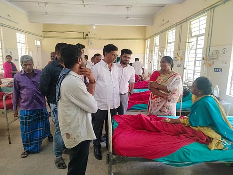 MLC Madhu Made Gowda visits MIMS Mandya