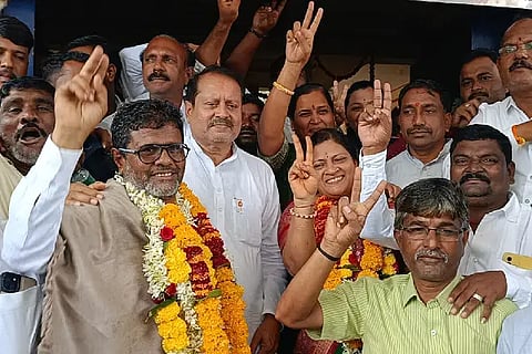 Mahibooba Golasangi, President, Preeti Deginala, Vice President, Muddebihala, Municipality,