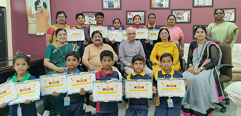 Mandavya School awarded at Pratibha Karnji Mandya