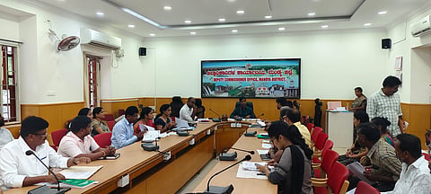 Outsourcing staff meeting with DC Mandya