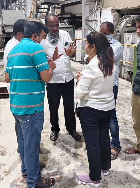 President visits Mysugar factory Mandya