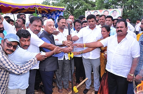 Road development work started mandya