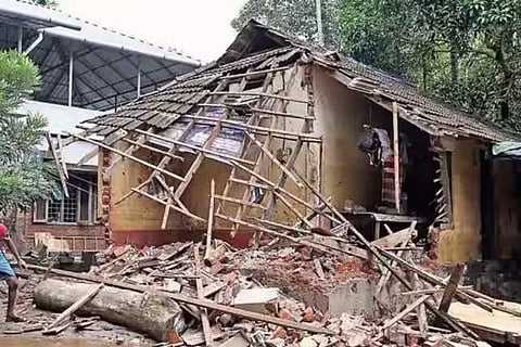 House Damaged in flood