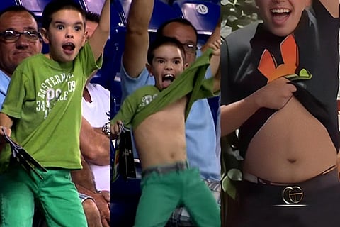 green t shirt boy meme