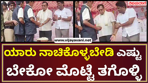 Minister KN Rajanna in Hasana