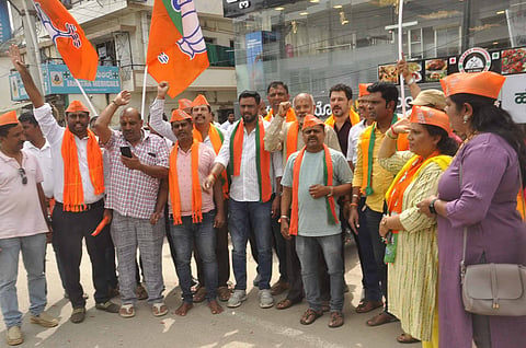 ಹರಿಯಾಣ ಚುನಾವಣೆಯಲ್ಲಿ ಬಿಜೆಪಿ ಜಯಭೇರಿ: ಸಂಭ್ರಮಾಚರಣೆ