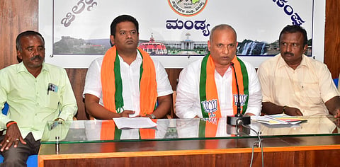 BJP State Raitha Morcha General Secretary Dr. Naveen press conference Mandya