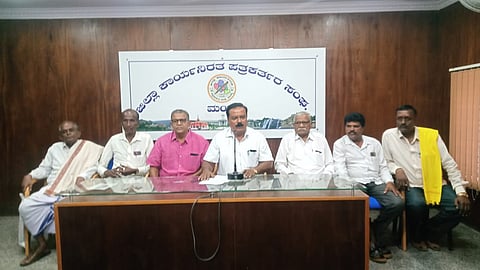 Congress leader press conference Mandya