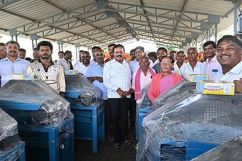 Distribution of chopcutter machine to farmers Mandya