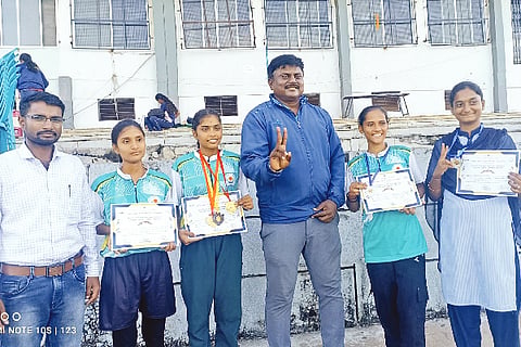 Female students selected for state level