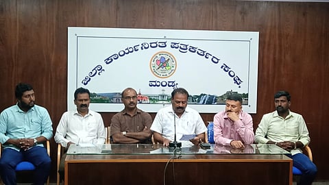 Former Zilla Panchayat President press conference Mandya