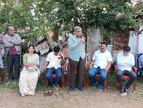 Foundation stone for construction of farmers school Mandya