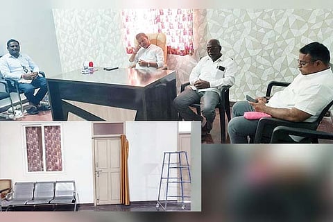Gangavathi CMC Leaders Room Locked Case