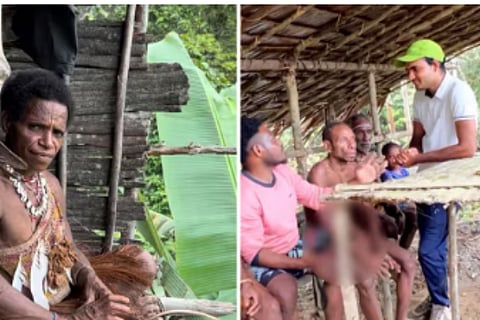 Indian vlogger meets Korowai tribe