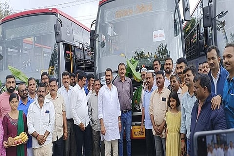 KSRTC bus service with registration KA12
