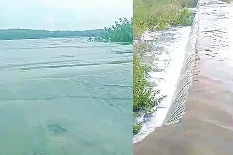 Mayakonda, lake, rain, water,