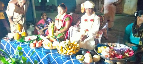 Mock marriage in Devalapur village Mandya