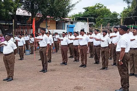 RSS, North Karnataka Province, Talikote, Path Sanchalana, Rashtriya Swayamsevak Sangh, Vijayadashami, Path Sanchalana,