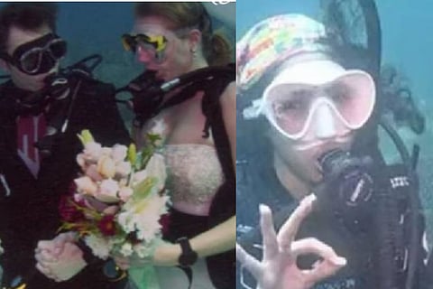 Underwater wedding