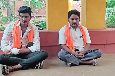 Village members stage sit-in demanding NOC