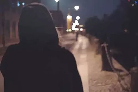 Girl in darkness