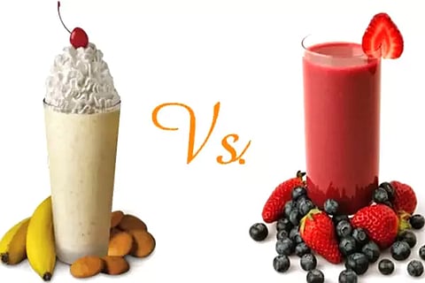 Milkshake vs Fruit Juice